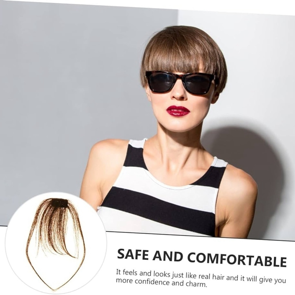 One Clip in Hair Fully Hand-woven Air Bangs